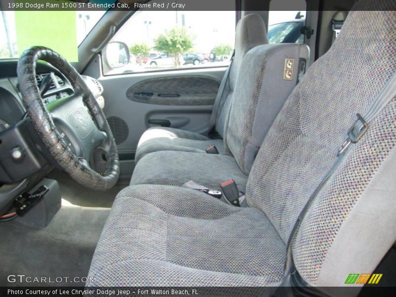 Flame Red / Gray 1998 Dodge Ram 1500 ST Extended Cab