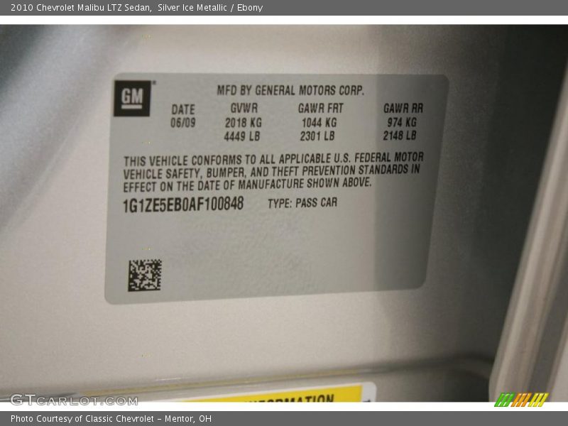 Silver Ice Metallic / Ebony 2010 Chevrolet Malibu LTZ Sedan