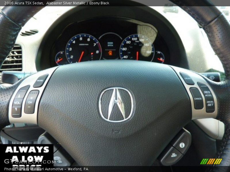 Alabaster Silver Metallic / Ebony Black 2006 Acura TSX Sedan