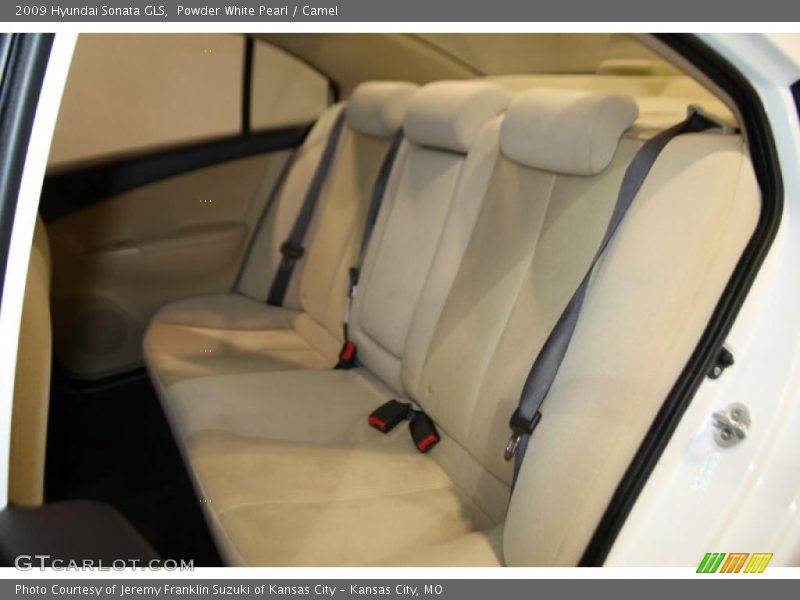 Powder White Pearl / Camel 2009 Hyundai Sonata GLS