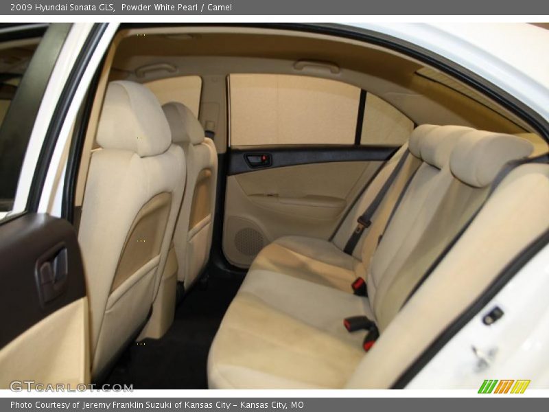 Powder White Pearl / Camel 2009 Hyundai Sonata GLS