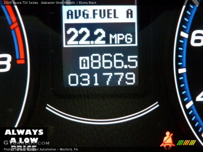 Alabaster Silver Metallic / Ebony Black 2006 Acura TSX Sedan