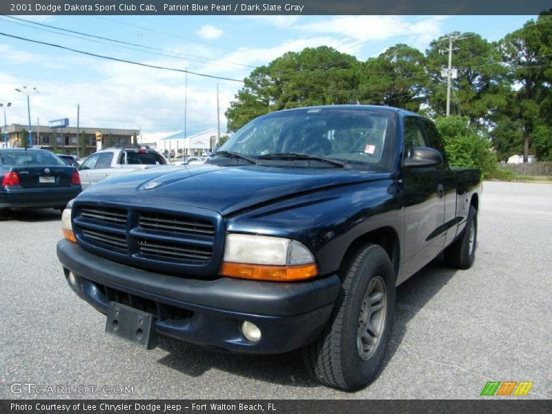 Patriot Blue Pearl / Dark Slate Gray 2001 Dodge Dakota Sport Club Cab