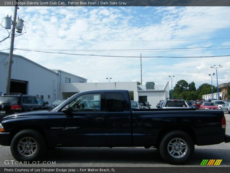 Patriot Blue Pearl / Dark Slate Gray 2001 Dodge Dakota Sport Club Cab