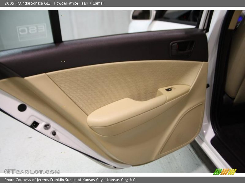 Powder White Pearl / Camel 2009 Hyundai Sonata GLS
