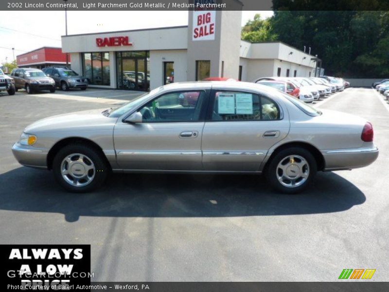 Light Parchment Gold Metallic / Medium Parchment 2002 Lincoln Continental