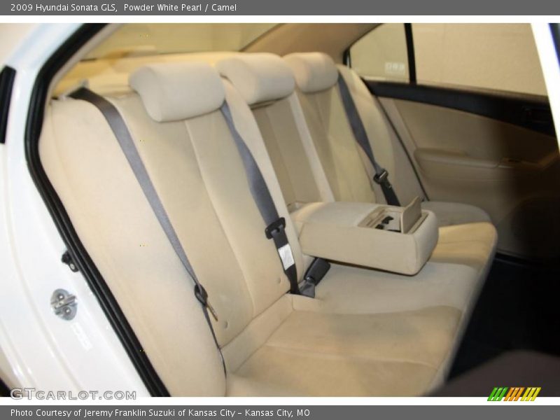 Powder White Pearl / Camel 2009 Hyundai Sonata GLS