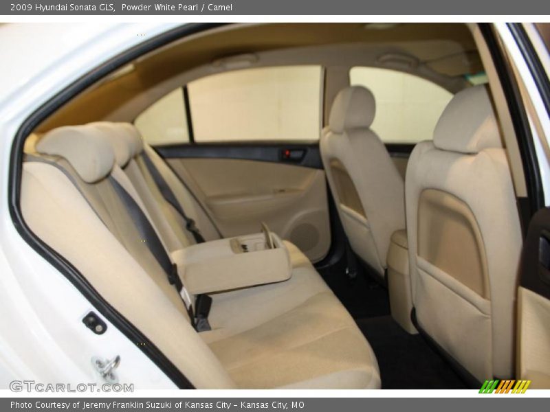 Powder White Pearl / Camel 2009 Hyundai Sonata GLS