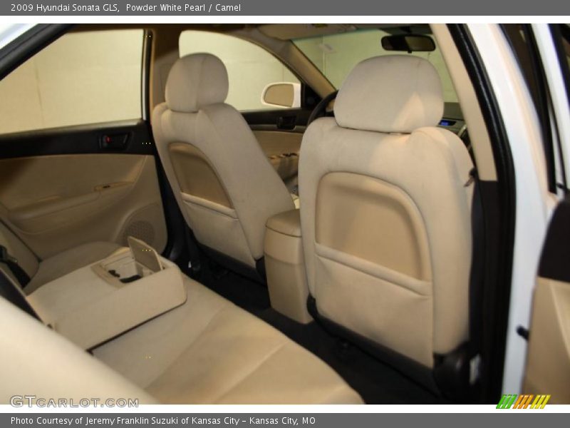 Powder White Pearl / Camel 2009 Hyundai Sonata GLS