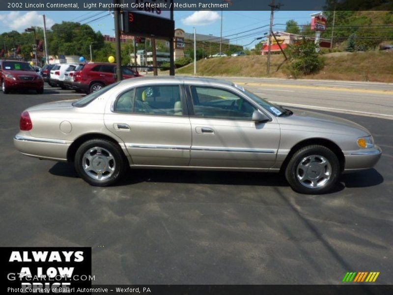Light Parchment Gold Metallic / Medium Parchment 2002 Lincoln Continental