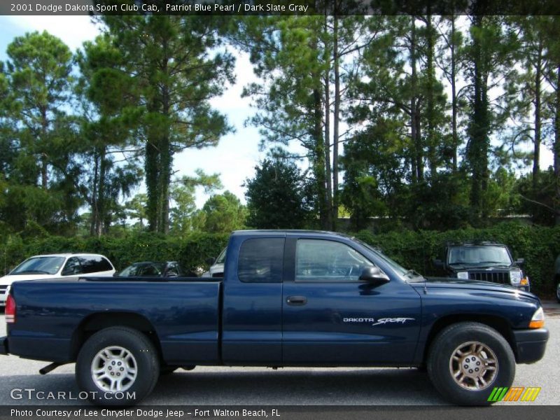 Patriot Blue Pearl / Dark Slate Gray 2001 Dodge Dakota Sport Club Cab