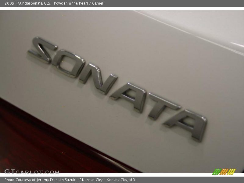 Powder White Pearl / Camel 2009 Hyundai Sonata GLS