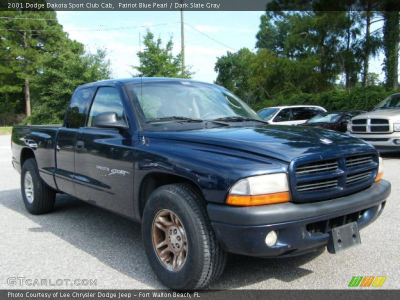 Patriot Blue Pearl / Dark Slate Gray 2001 Dodge Dakota Sport Club Cab