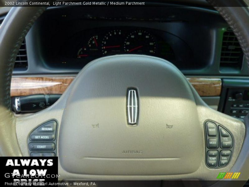 Light Parchment Gold Metallic / Medium Parchment 2002 Lincoln Continental