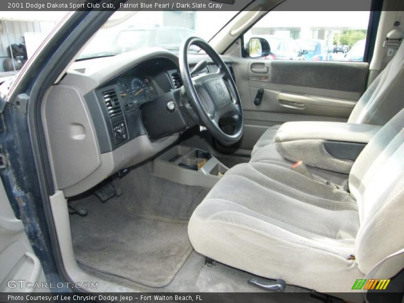 Patriot Blue Pearl / Dark Slate Gray 2001 Dodge Dakota Sport Club Cab
