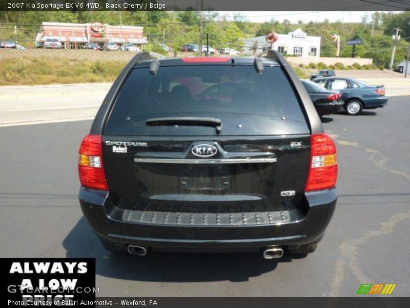 Black Cherry / Beige 2007 Kia Sportage EX V6 4WD