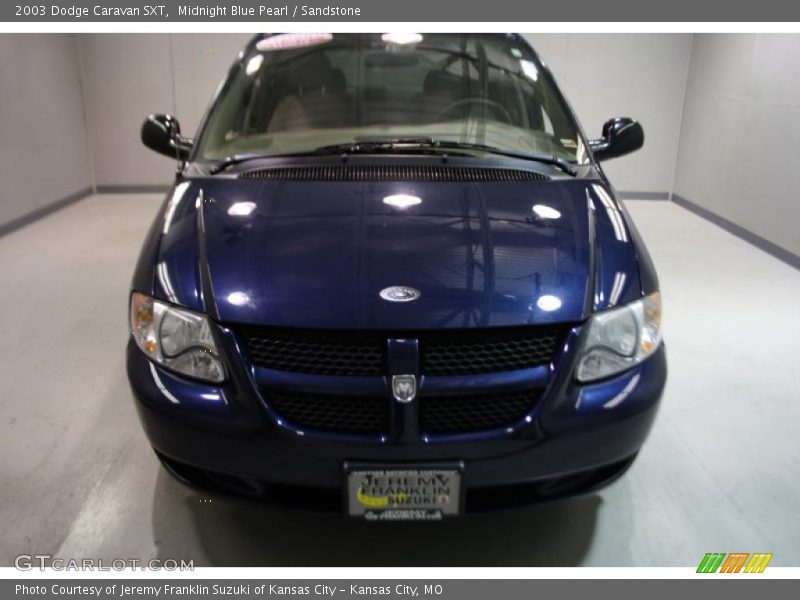 Midnight Blue Pearl / Sandstone 2003 Dodge Caravan SXT