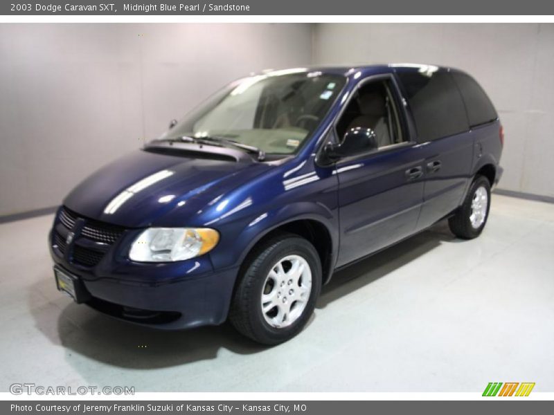 Midnight Blue Pearl / Sandstone 2003 Dodge Caravan SXT