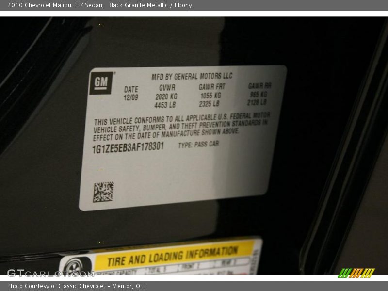 Black Granite Metallic / Ebony 2010 Chevrolet Malibu LTZ Sedan