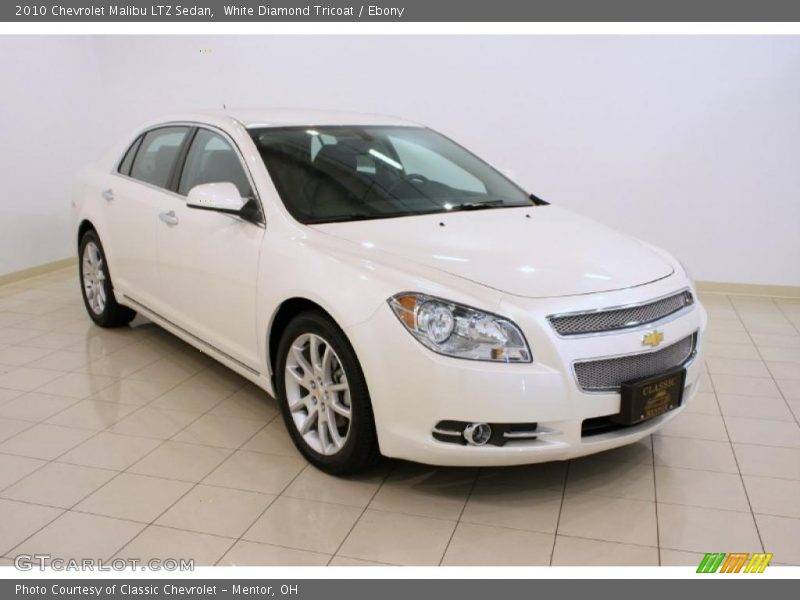 White Diamond Tricoat / Ebony 2010 Chevrolet Malibu LTZ Sedan