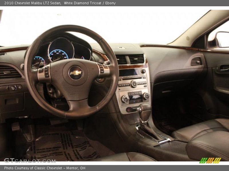 White Diamond Tricoat / Ebony 2010 Chevrolet Malibu LTZ Sedan