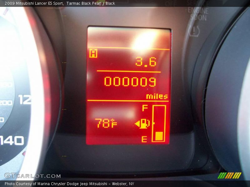 Tarmac Black Pearl / Black 2009 Mitsubishi Lancer ES Sport