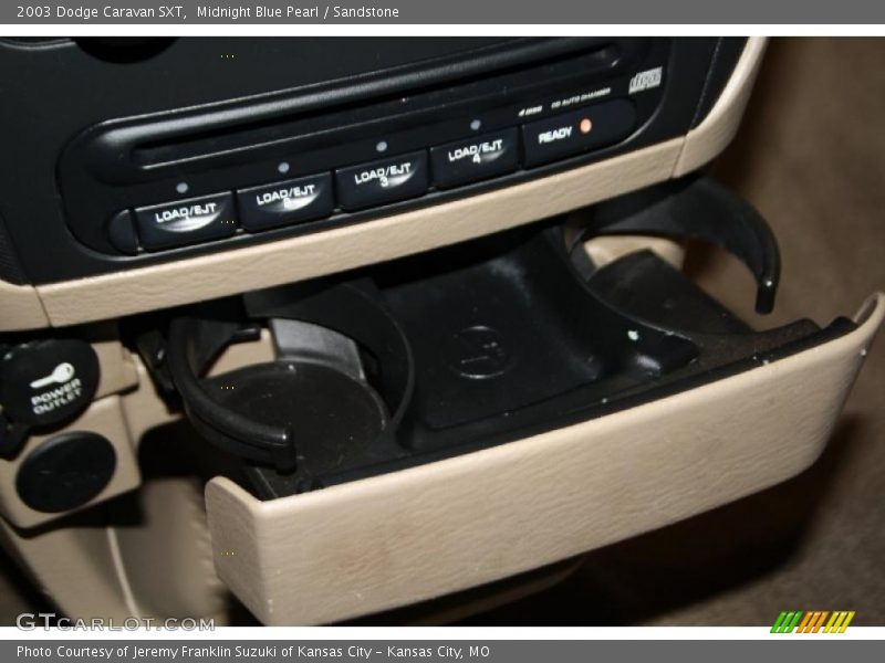 Midnight Blue Pearl / Sandstone 2003 Dodge Caravan SXT