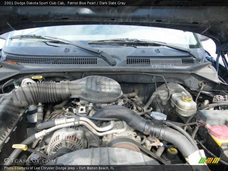 Patriot Blue Pearl / Dark Slate Gray 2001 Dodge Dakota Sport Club Cab