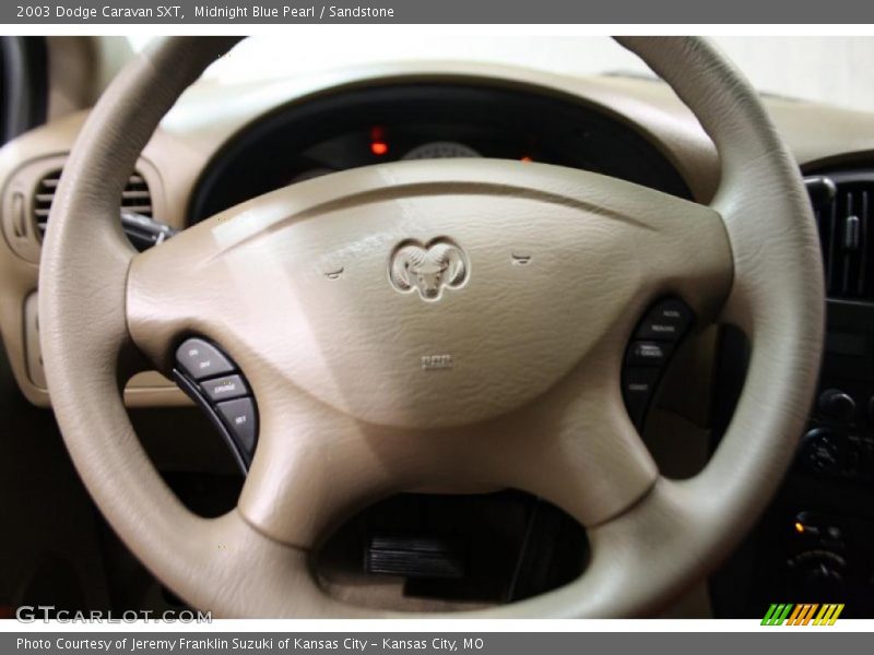 Midnight Blue Pearl / Sandstone 2003 Dodge Caravan SXT