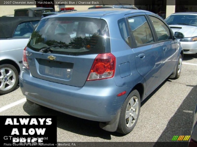 Icelandic Blue / Charcoal Black 2007 Chevrolet Aveo 5 Hatchback