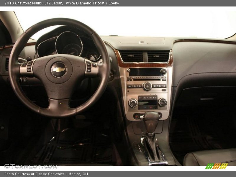 White Diamond Tricoat / Ebony 2010 Chevrolet Malibu LTZ Sedan