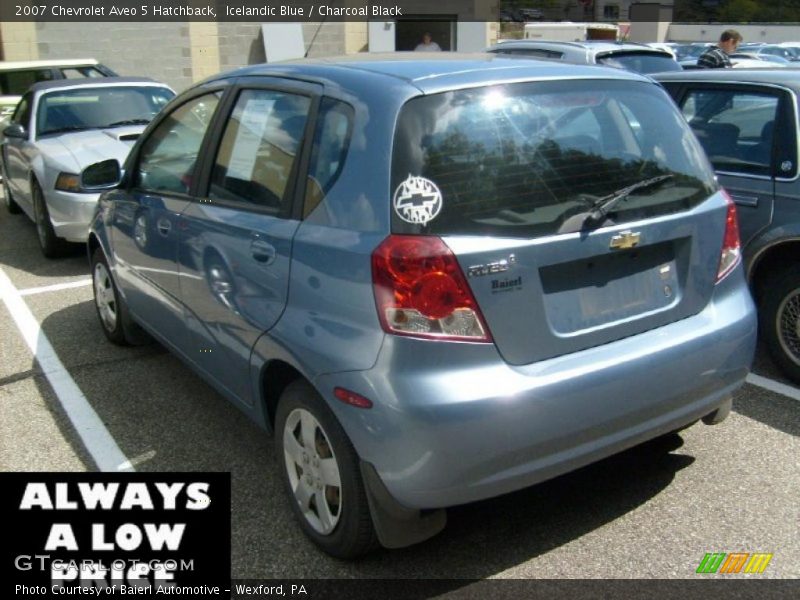 Icelandic Blue / Charcoal Black 2007 Chevrolet Aveo 5 Hatchback