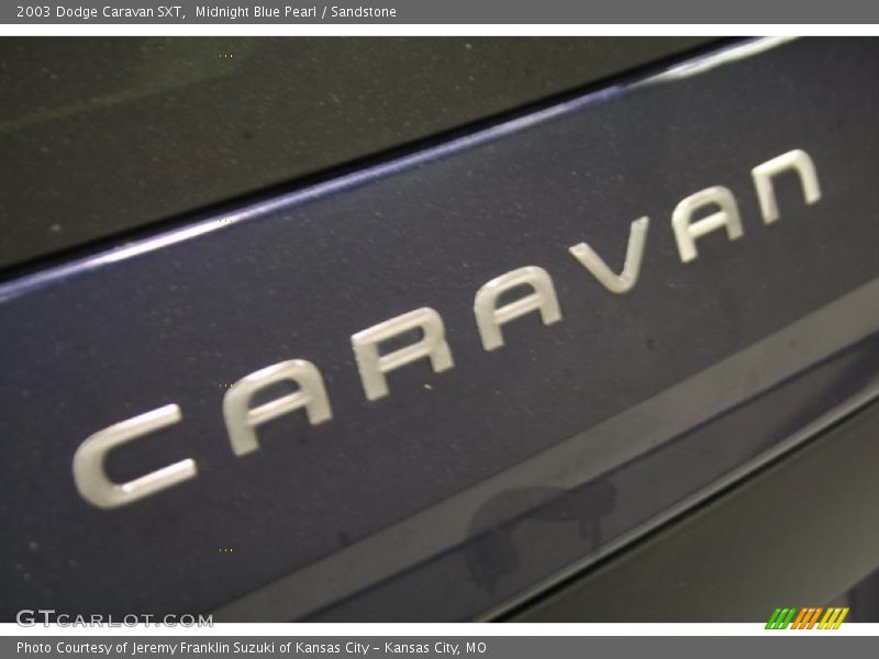 Midnight Blue Pearl / Sandstone 2003 Dodge Caravan SXT
