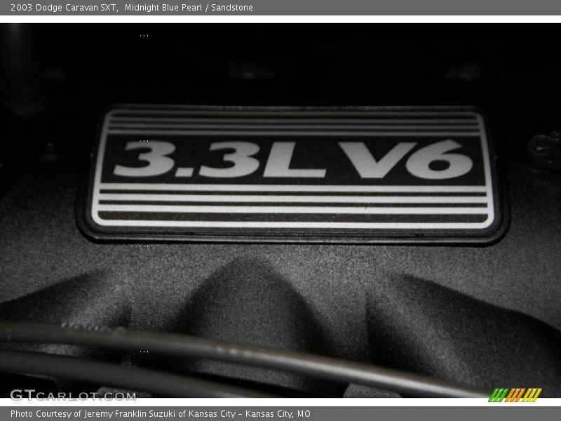 Midnight Blue Pearl / Sandstone 2003 Dodge Caravan SXT