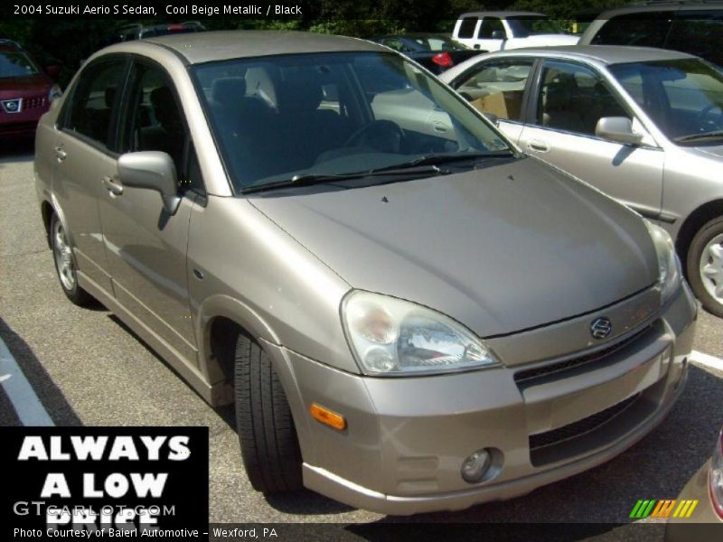 Cool Beige Metallic / Black 2004 Suzuki Aerio S Sedan