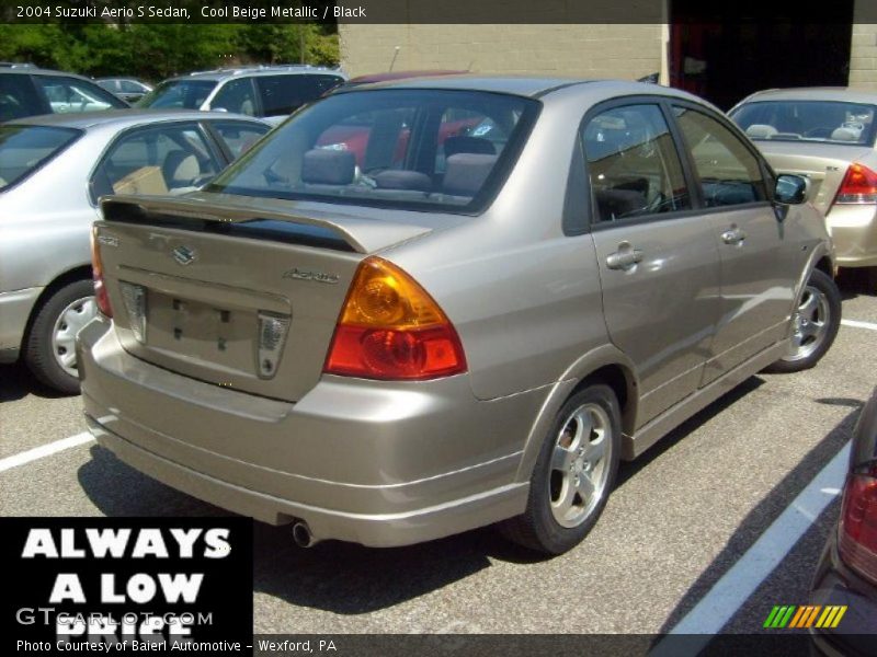 Cool Beige Metallic / Black 2004 Suzuki Aerio S Sedan