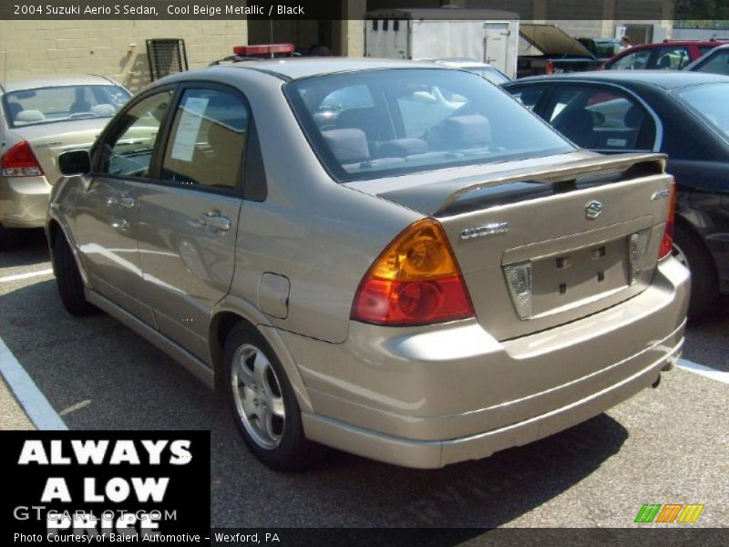 Cool Beige Metallic / Black 2004 Suzuki Aerio S Sedan