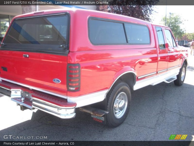 Laser Red Metallic / Medium Graphite 1997 Ford F250 XL Extended Cab