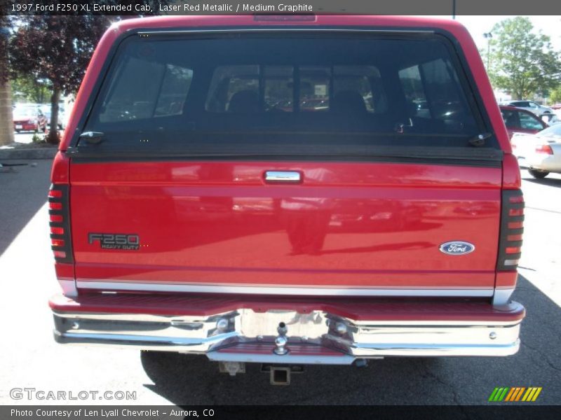 Laser Red Metallic / Medium Graphite 1997 Ford F250 XL Extended Cab