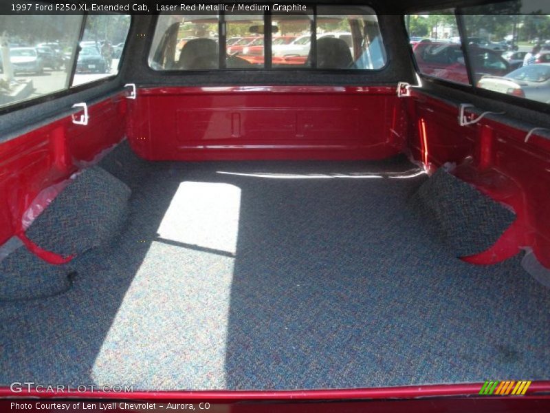 Laser Red Metallic / Medium Graphite 1997 Ford F250 XL Extended Cab