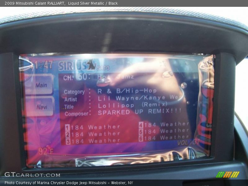 Liquid Silver Metallic / Black 2009 Mitsubishi Galant RALLIART