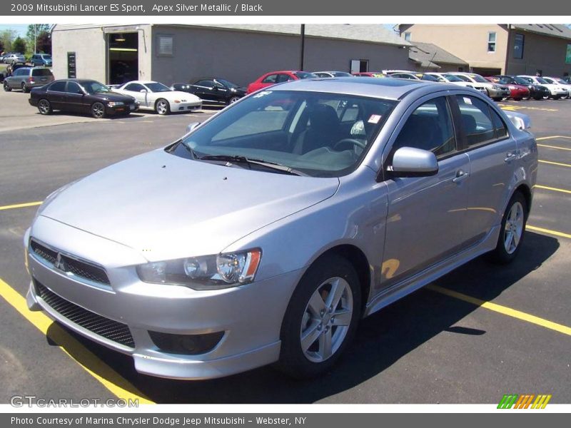 Apex Silver Metallic / Black 2009 Mitsubishi Lancer ES Sport