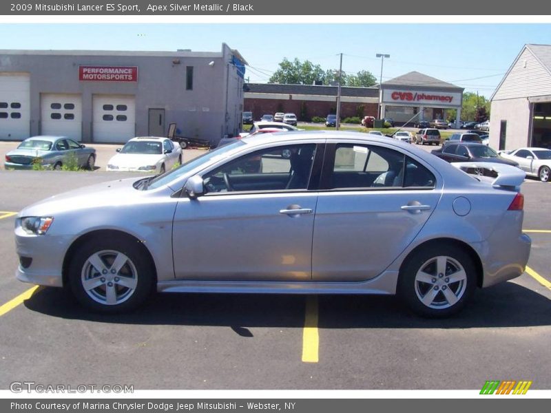 Apex Silver Metallic / Black 2009 Mitsubishi Lancer ES Sport