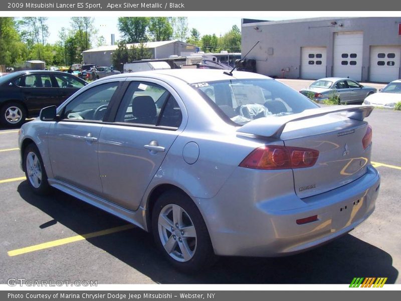 Apex Silver Metallic / Black 2009 Mitsubishi Lancer ES Sport
