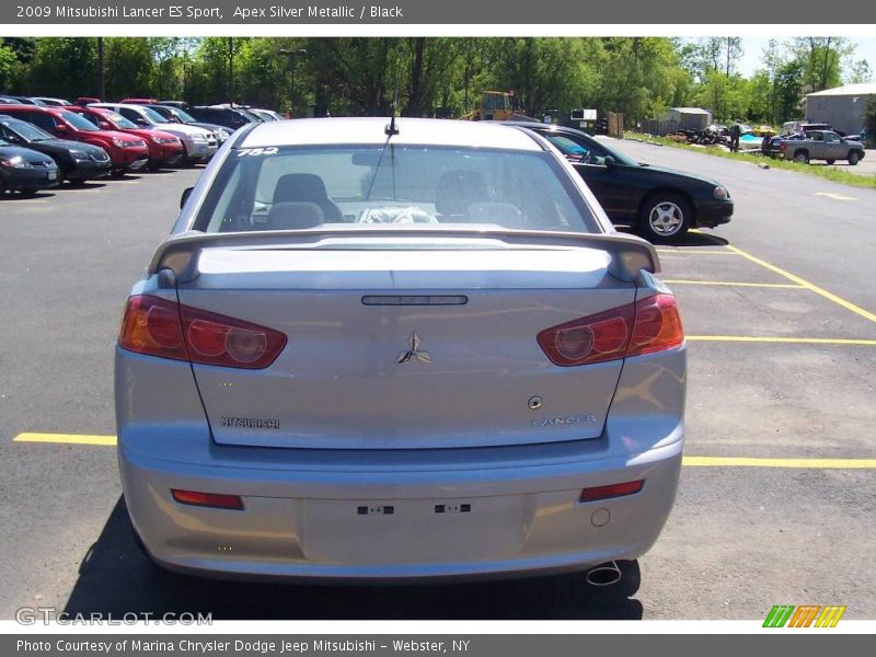 Apex Silver Metallic / Black 2009 Mitsubishi Lancer ES Sport