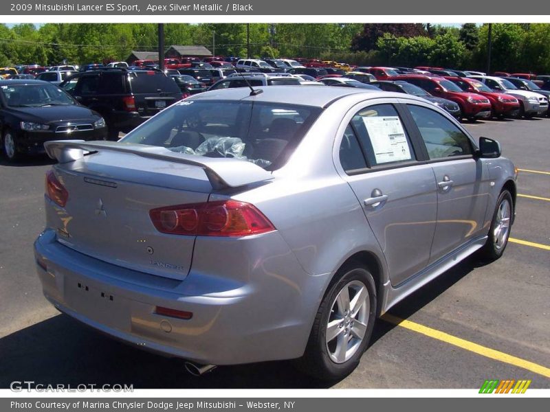 Apex Silver Metallic / Black 2009 Mitsubishi Lancer ES Sport