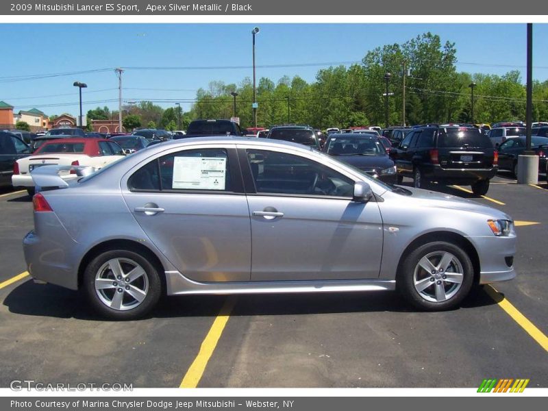 Apex Silver Metallic / Black 2009 Mitsubishi Lancer ES Sport