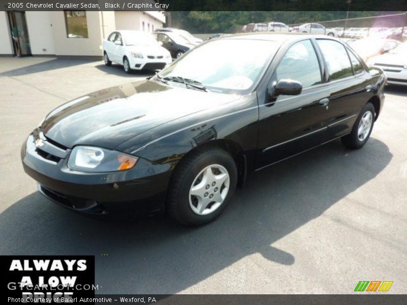 Black / Graphite Gray 2005 Chevrolet Cavalier Sedan