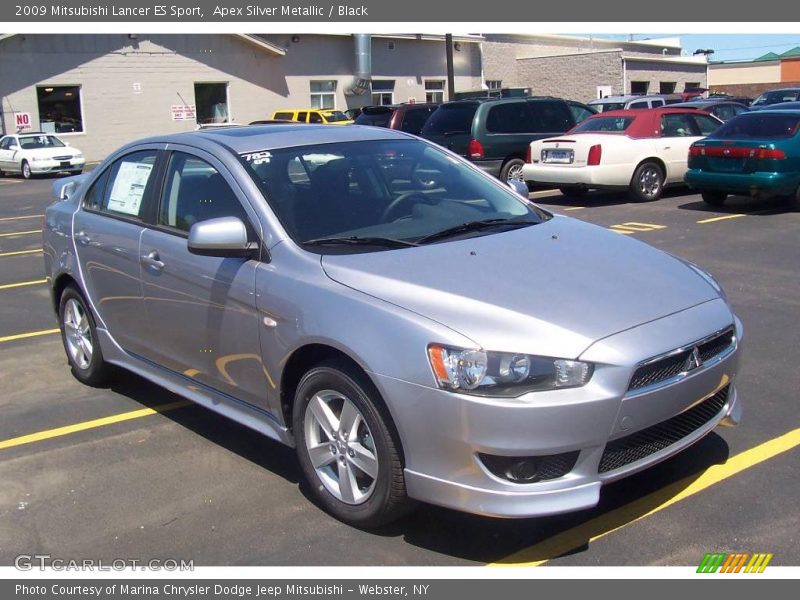 Apex Silver Metallic / Black 2009 Mitsubishi Lancer ES Sport