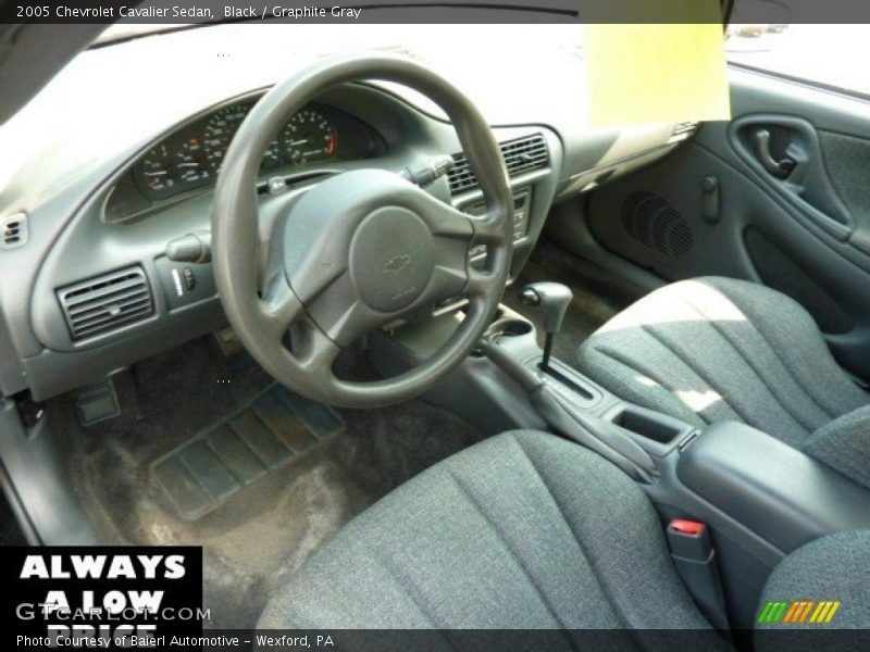 Black / Graphite Gray 2005 Chevrolet Cavalier Sedan